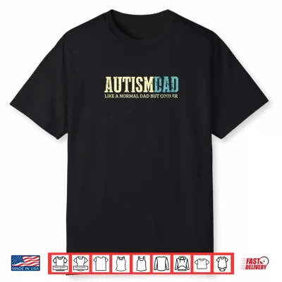 Mens Autism Dad Cooler Retro Autism Awareness Daddy Shirt