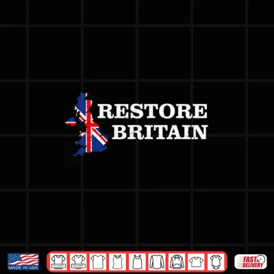 Design Restore Britain UK Union Jack Flag Patriotic British Pride Shirt