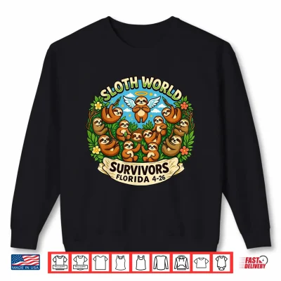 Sweatshirt Sloth World 13 Survivors Design Shirt
