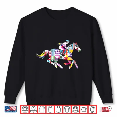 Sweatshirt Aethestic Horse Lover Derby Horse Racing Silks Jockey Shirt