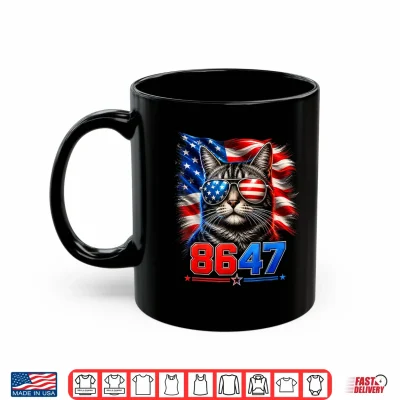 Mug 8647 Cat Patriotic 86 47 Funny Cat USA Flag Sunglasses Shirt