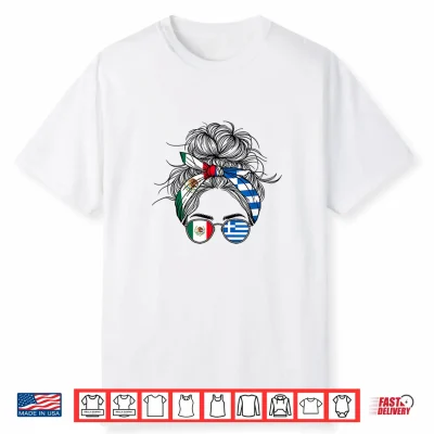 Mexican Greek Flag Mexico Greece Mix Heritage Shirt