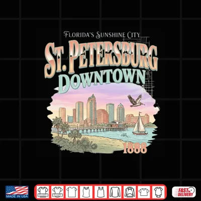 Design St Petersburg Downtown Florida Sunshine City 1888 Comfort Shirt