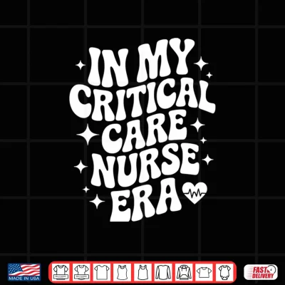 Design In My Critical Care Nurse Era Cute ICU RN Registered Nurse Comfort Colors Crop Top