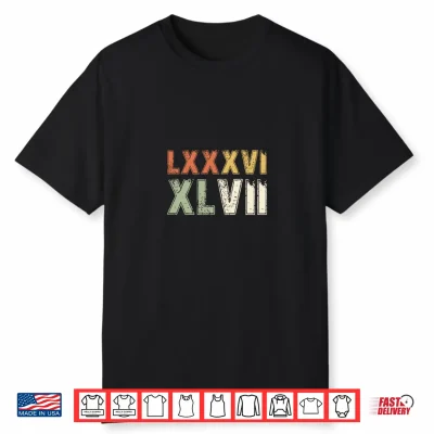 Retro Vintage Jersey Lxxxvi Xlvii 86 47 Shirt