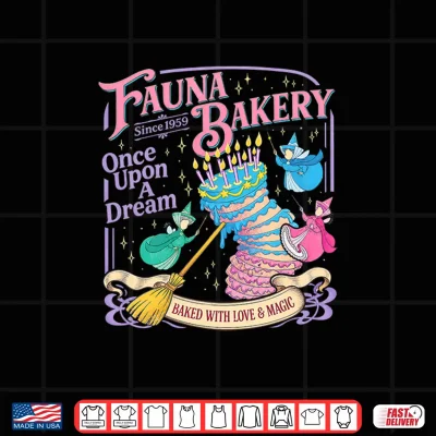 Design Fauna Bakery Once Upon a Dream Cute Vintage Baked with Love Shirt