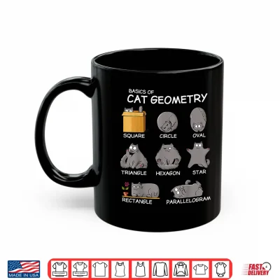 Mug Cat Geometry Math Funny Cat Gifts For Relative Cat Kids Shirt