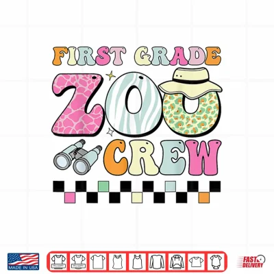 Design Field Zoo Trip Teacher First Grade Crew Shirt