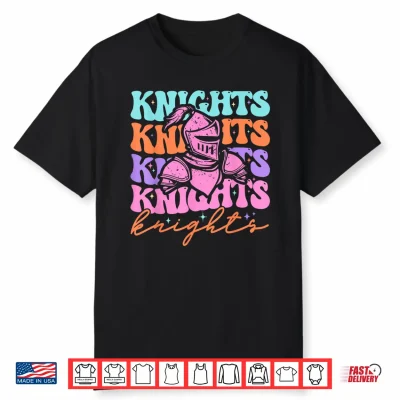 Knights Mascot Back To School Spirit Sports Groovy Shirt
