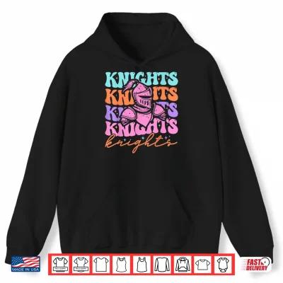 Hoodie Knights Mascot Back To School Spirit Sports Groovy Shirt