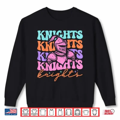 Sweatshirt Knights Mascot Back To School Spirit Sports Groovy Shirt
