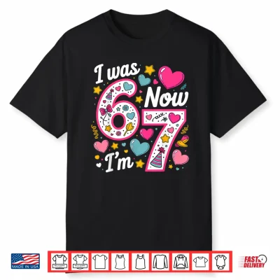 Seven Year Old Birthday Six Now Seven Funny Birthday Shirt