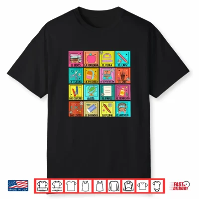 Spanish Teacher Back To School Maestra Dual Language Crew Shirt