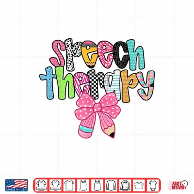 Design Speech Therapy Coquette Bow Pencil Back To School S L P Shirt