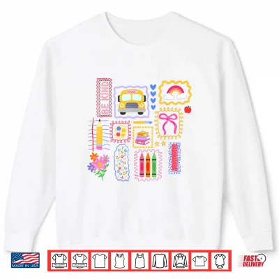 Sweatshirt Teacher Colorful Doodle Back To School For Teacher Shirt