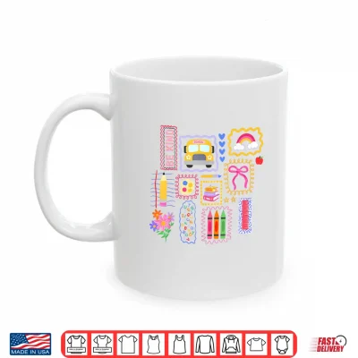 Mug Teacher Colorful Doodle Back To School For Teacher Shirt