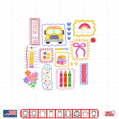 Design Teacher Colorful Doodle Back To School For Teacher Shirt