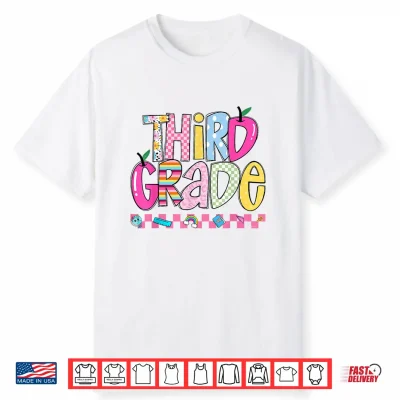 Third Grade First Day Of School Third Grade Teacher Kid Shirt