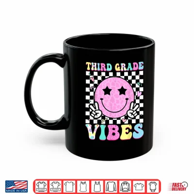 Mug Third Grade Vibes Groovy Back To School Third Grade Girls Kids Shirt