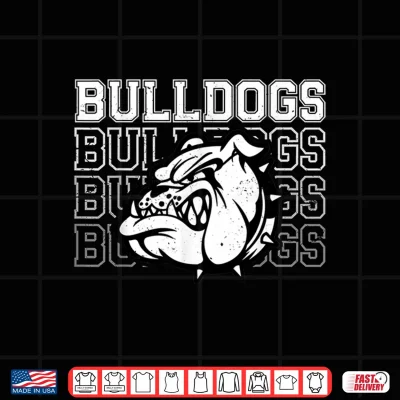 Design Vintage Bulldogs Team Pride School Spirit Back To School Shirt