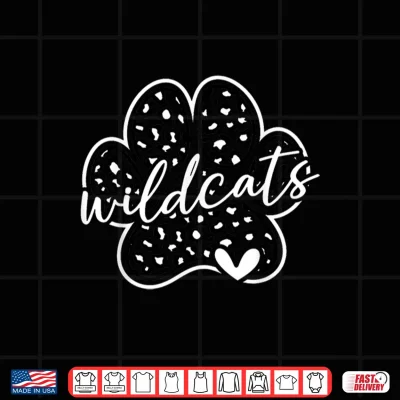 Design Vintage Wildcats School Spirit Team Pride Back To School Shirt