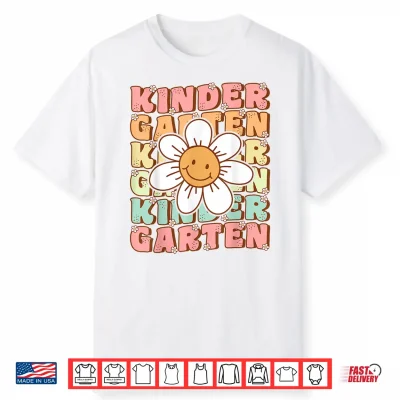 Groovy Kindergarten Back To School First Day Of Kindergarten Shirt