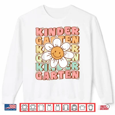 Sweatshirt Groovy Kindergarten Back To School First Day of Kindergarten Shirt