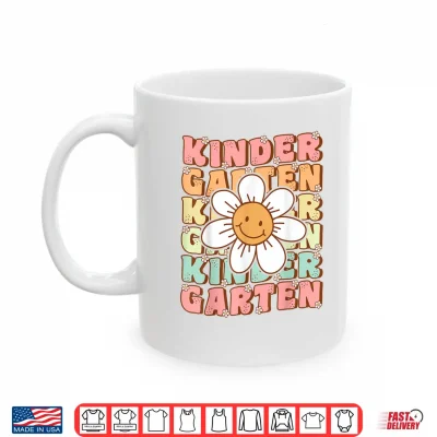 Mug Groovy Kindergarten Back To School First Day of Kindergarten Shirt