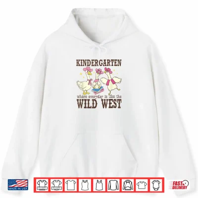 Hoodie Kindergarten Wild West Goose Cowboy Goose Back To School Shirt