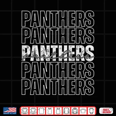 Design Panthers Mascot Back to School Spirit Sports Team Men Women Shirt