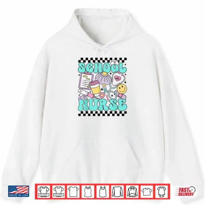 Hoodie Retro School Nurse Back To School Elementary Nurse Life Shirt