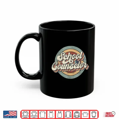 Mug Retro School Counselor Back To School Teacher Squad Crew Shirt