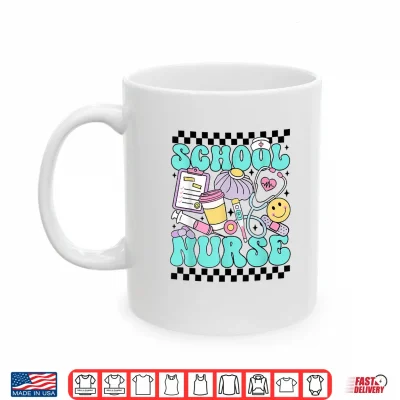 Mug Retro School Nurse Back To School Elementary Nurse Life Shirt