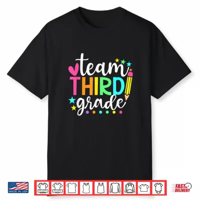 3Rd Grade Team Pencil Teacher Student Back To School Girls Shirt