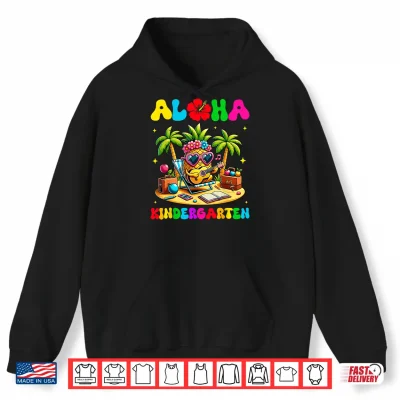 Hoodie Aloha Kindergarten Pineapple Hawaii Back to School Kids Girl Shirt