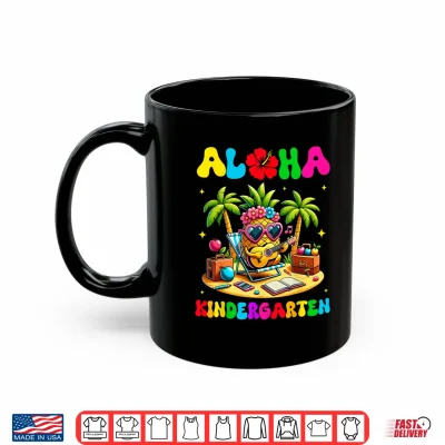 Mug Aloha Kindergarten Pineapple Hawaii Back to School Kids Girl Shirt