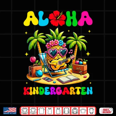 Design Aloha Kindergarten Pineapple Hawaii Back to School Kids Girl Shirt