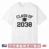 Class Of 2038 Grow With Me Space For Handprints On The Back Shirt