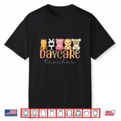 Daycare Teacher Animals Daycare Provider Back To School Shirt
