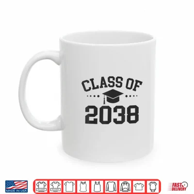 Mug Class of 2038 Grow with Me Space for Handprints On The Back Shirt