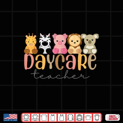Design Daycare Teacher Animals Daycare Provider Back To School Shirt