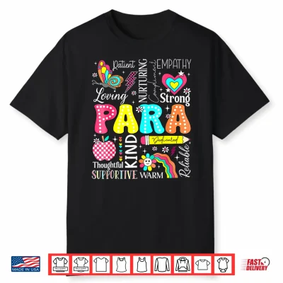 Para Paraprofessional Paraeducator First Day Back To School Shirt