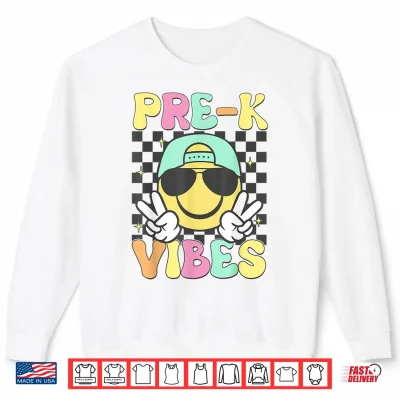 Sweatshirt Pre K Vibes Smile Face Back To School Pre K Shirt