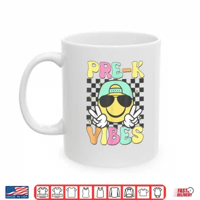 Mug Pre K Vibes Smile Face Back To School Pre K Shirt