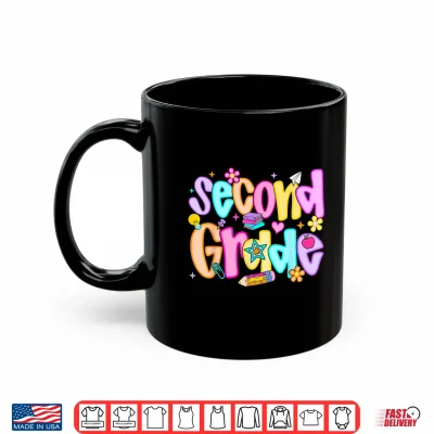 Mug Preppy Second Grade Back To School 2nd Grade Teachers Girls Shirt