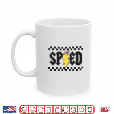 Mug Retro SPED Teacher Pencil Lightning Bolt Back To School Shirt