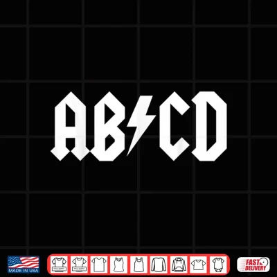 Design Boys Girls Teachers ABCD Rock Graphic T Shirt back to School