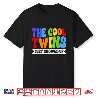 Cool Twins Just Showed Up Kid Boy Teen Twin Back To School Shirt