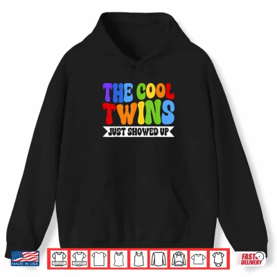 Hoodie Cool Twins Just Showed Up Kid Boy Teen Twin Back to School Shirt