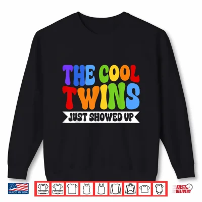 Sweatshirt Cool Twins Just Showed Up Kid Boy Teen Twin Back to School Shirt